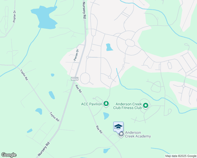map of restaurants, bars, coffee shops, grocery stores, and more near 125 Falling Water Road in Spring Lake