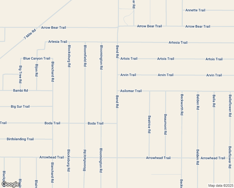map of restaurants, bars, coffee shops, grocery stores, and more near Bend Road in San Luis Obispo County