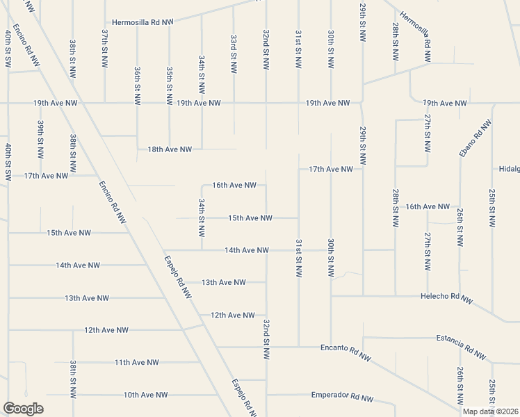 map of restaurants, bars, coffee shops, grocery stores, and more near 16th Avenue Northwest in Rio Rancho