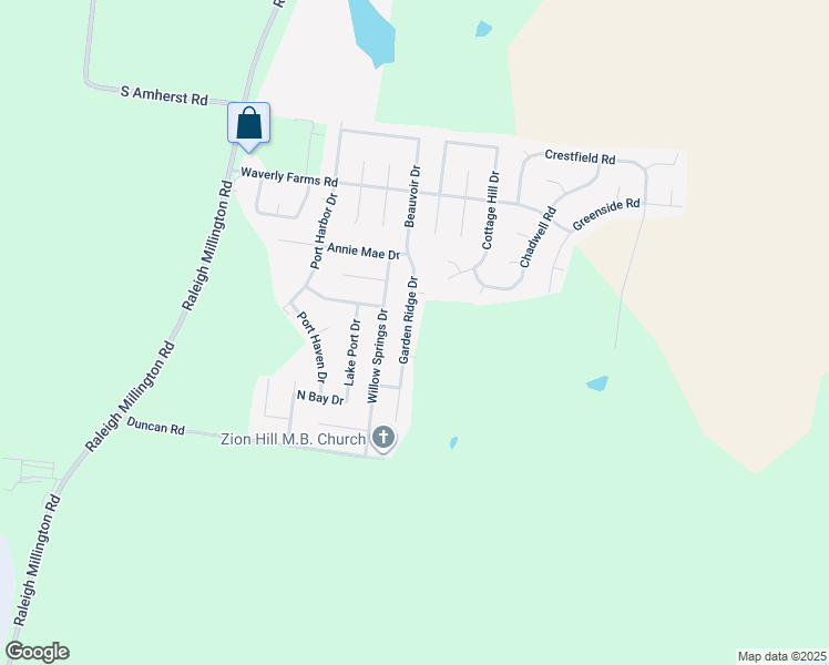map of restaurants, bars, coffee shops, grocery stores, and more near 5866 Garden Ridge Drive in Millington
