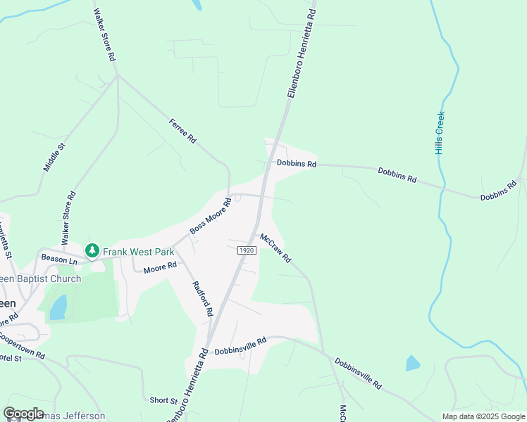 map of restaurants, bars, coffee shops, grocery stores, and more near 1701 Ellenboro Henrietta Road in Ellenboro