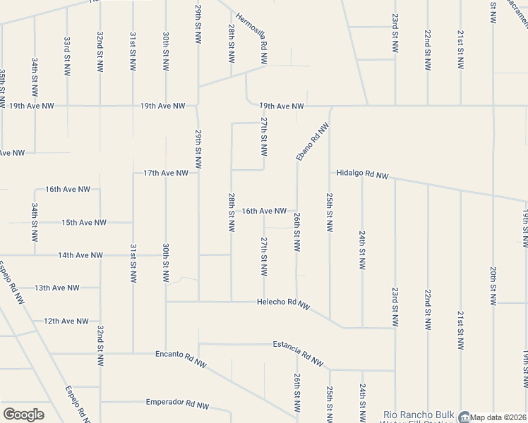 map of restaurants, bars, coffee shops, grocery stores, and more near 27th Street Northwest in Rio Rancho