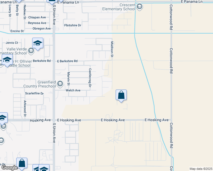 map of restaurants, bars, coffee shops, grocery stores, and more near 830 Berkshire Road in Bakersfield