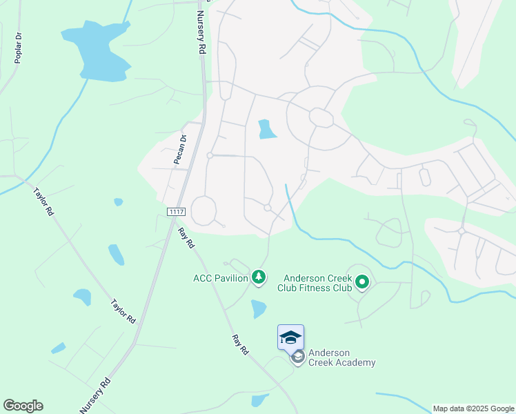 map of restaurants, bars, coffee shops, grocery stores, and more near 105 Shining Water Lane in Spring Lake