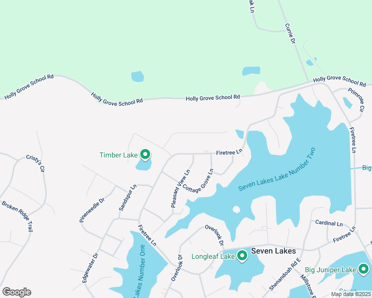 map of restaurants, bars, coffee shops, grocery stores, and more near 242 Firetree Lane in Seven Lakes