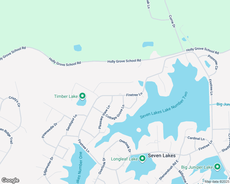 map of restaurants, bars, coffee shops, grocery stores, and more near 236 Firetree Lane in Seven Lakes