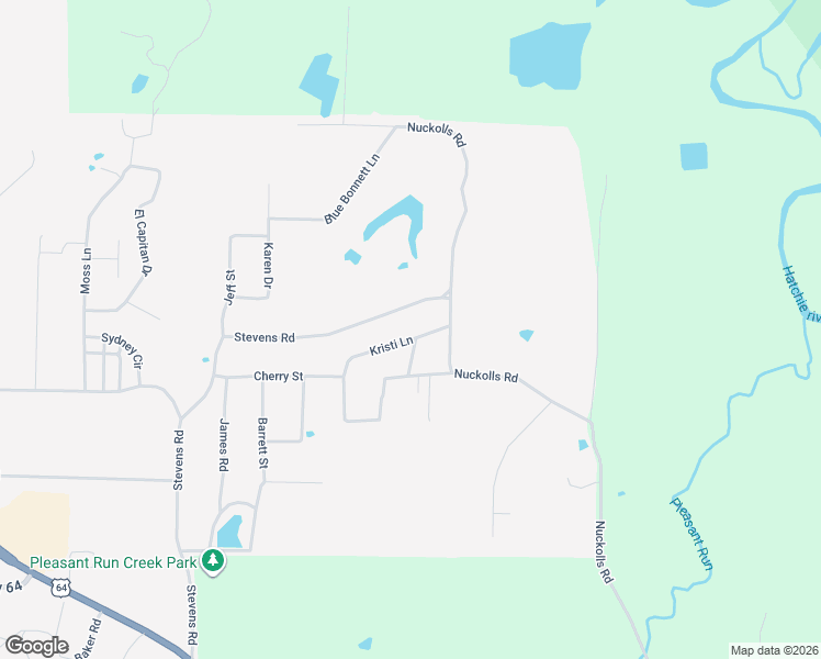 map of restaurants, bars, coffee shops, grocery stores, and more near 110 Kristi Lane in Bolivar