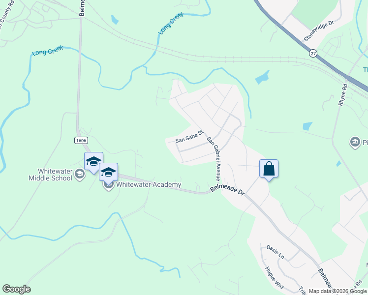 map of restaurants, bars, coffee shops, grocery stores, and more near 2811 Berry Creek Road in Charlotte