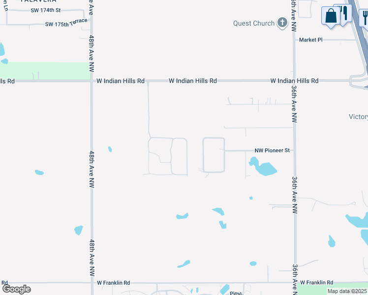 map of restaurants, bars, coffee shops, grocery stores, and more near 5604 Frontier Trail in Norman