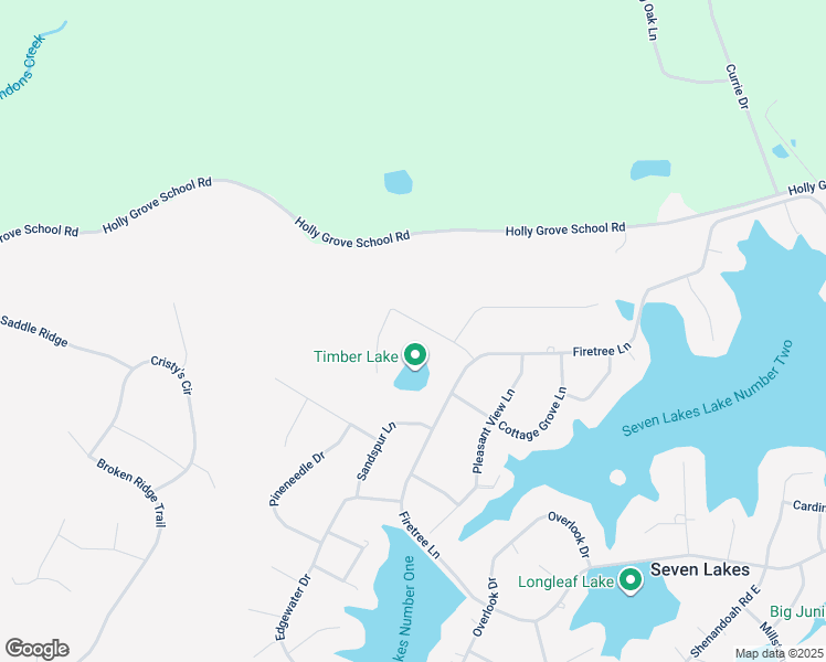 map of restaurants, bars, coffee shops, grocery stores, and more near 115 Timber Dr in Seven Lakes
