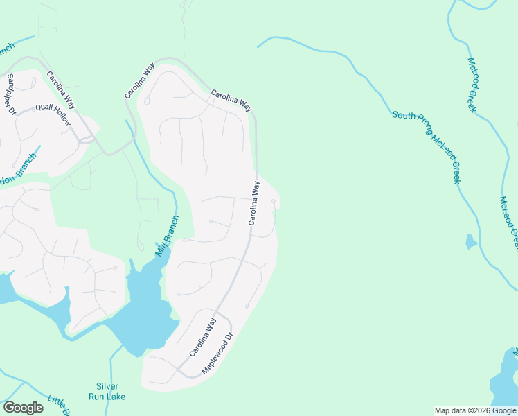 map of restaurants, bars, coffee shops, grocery stores, and more near 2807 Carolina Way in Sanford