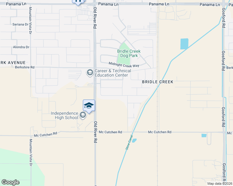 map of restaurants, bars, coffee shops, grocery stores, and more near 9410 Almond Creek Drive in Bakersfield