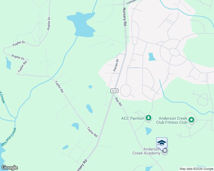 map of restaurants, bars, coffee shops, grocery stores, and more near 250 Pecan Drive in Spring Lake