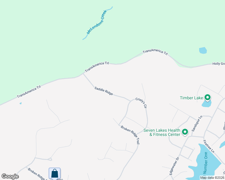 map of restaurants, bars, coffee shops, grocery stores, and more near 164 Saddle Ridge in Seven Lakes