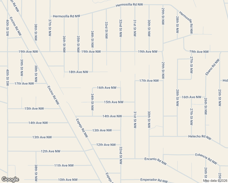 map of restaurants, bars, coffee shops, grocery stores, and more near 16th Avenue Northwest in Rio Rancho
