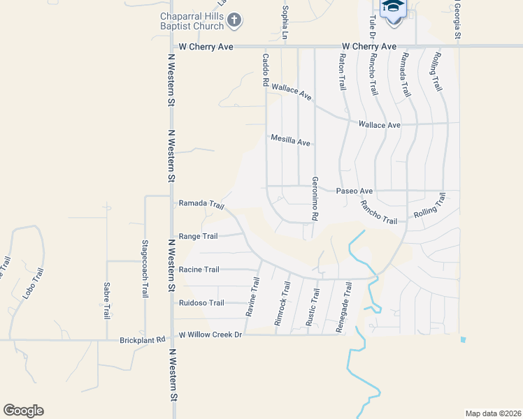 map of restaurants, bars, coffee shops, grocery stores, and more near 404 Caddo Road in Amarillo