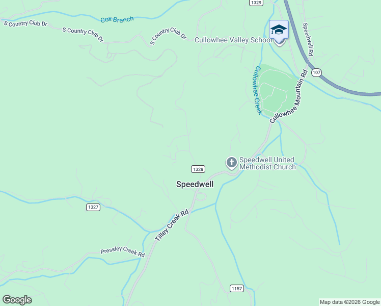 map of restaurants, bars, coffee shops, grocery stores, and more near 437 Speedwell Baptist Ch Road in Cullowhee