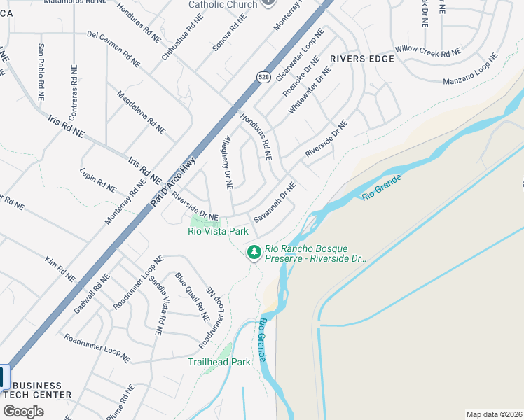 map of restaurants, bars, coffee shops, grocery stores, and more near 1701 Savannah Drive Northeast in Rio Rancho
