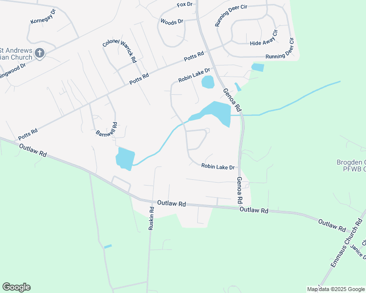 map of restaurants, bars, coffee shops, grocery stores, and more near 313 Robin Lake Drive in Dudley