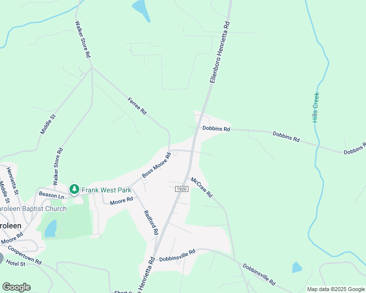 map of restaurants, bars, coffee shops, grocery stores, and more near 721 Boss Moore Road in Ellenboro