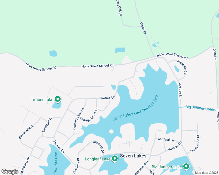map of restaurants, bars, coffee shops, grocery stores, and more near 132 Pinecone Court in Seven Lakes