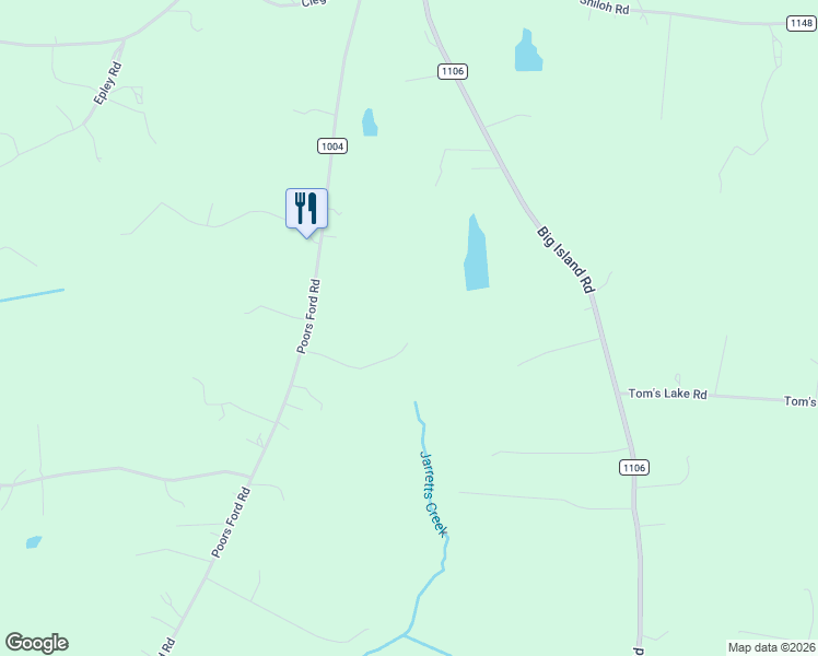 map of restaurants, bars, coffee shops, grocery stores, and more near 2311 Poors Ford Road in Rutherfordton