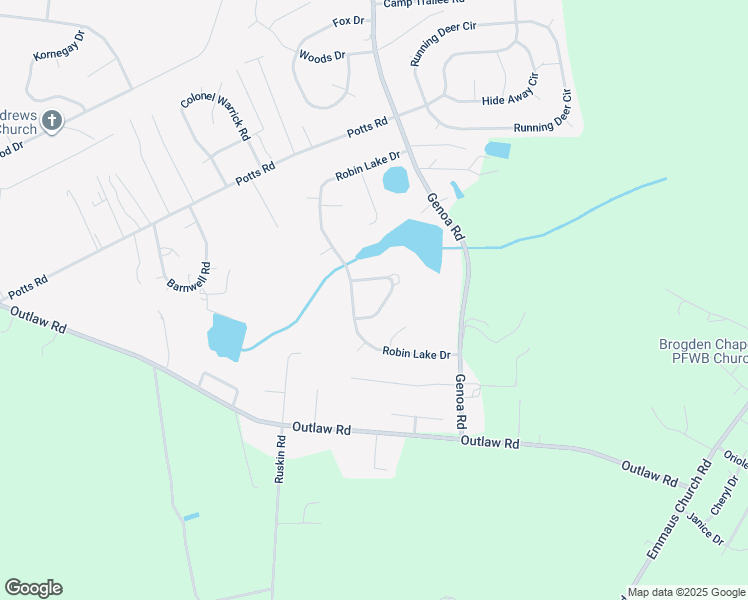 map of restaurants, bars, coffee shops, grocery stores, and more near 105 Lakehurst Drive in Brogden