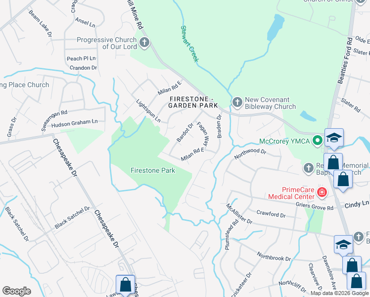 map of restaurants, bars, coffee shops, grocery stores, and more near 3710 Shoup Court in Charlotte