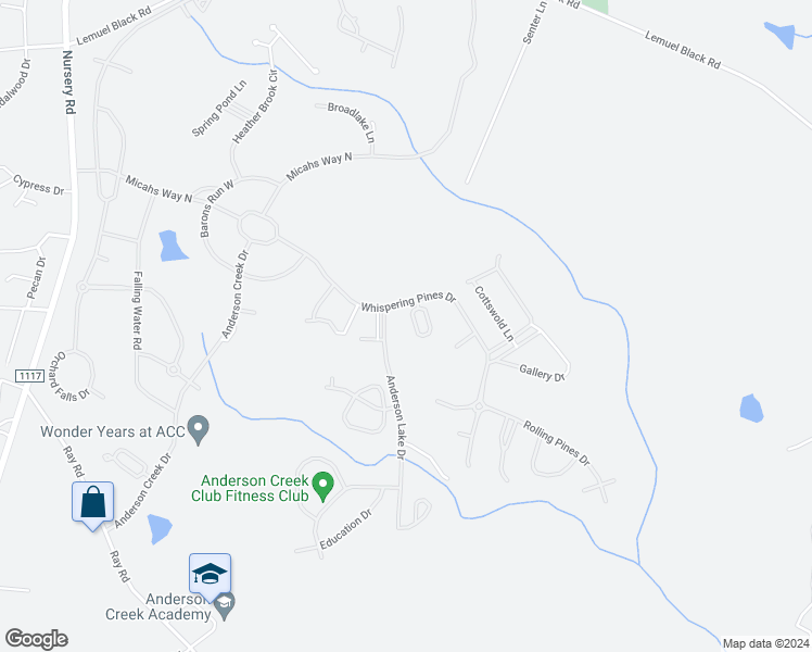 map of restaurants, bars, coffee shops, grocery stores, and more near 52 Leaning Pine Circle in Spring Lake