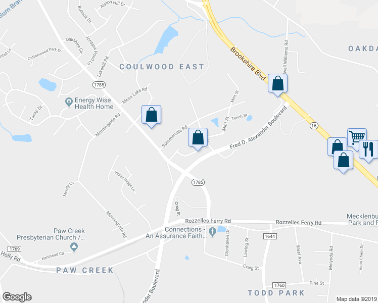 map of restaurants, bars, coffee shops, grocery stores, and more near 1229 Ben Livingston Road in Charlotte
