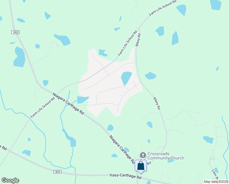 map of restaurants, bars, coffee shops, grocery stores, and more near 129 Farmhouse Lane in Carthage