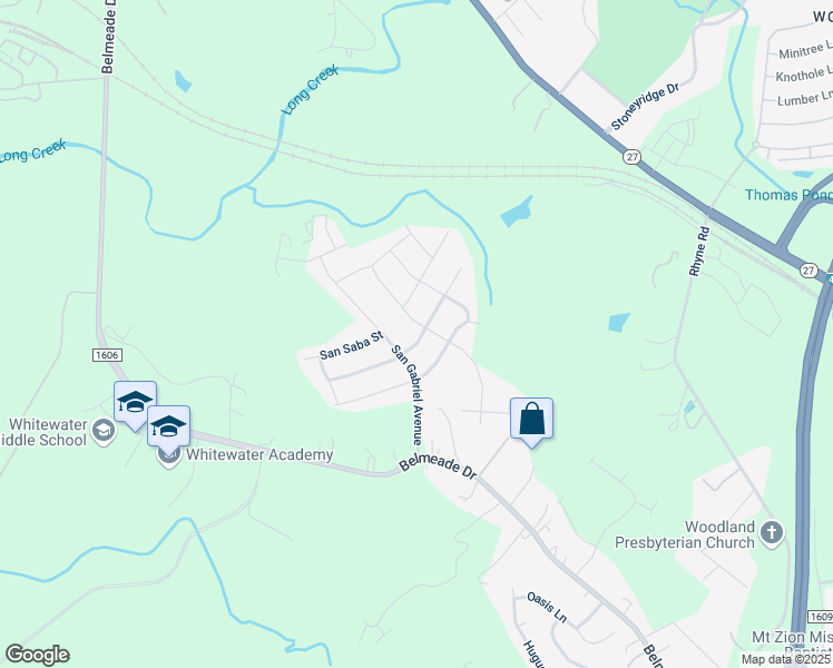 map of restaurants, bars, coffee shops, grocery stores, and more near 3017 Berry Creek Road in Charlotte