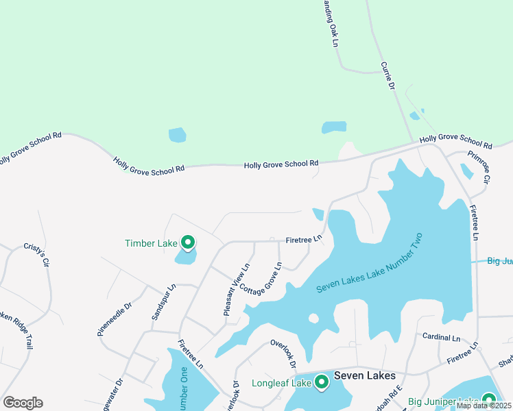 map of restaurants, bars, coffee shops, grocery stores, and more near 115 Pinecone Court in Seven Lakes