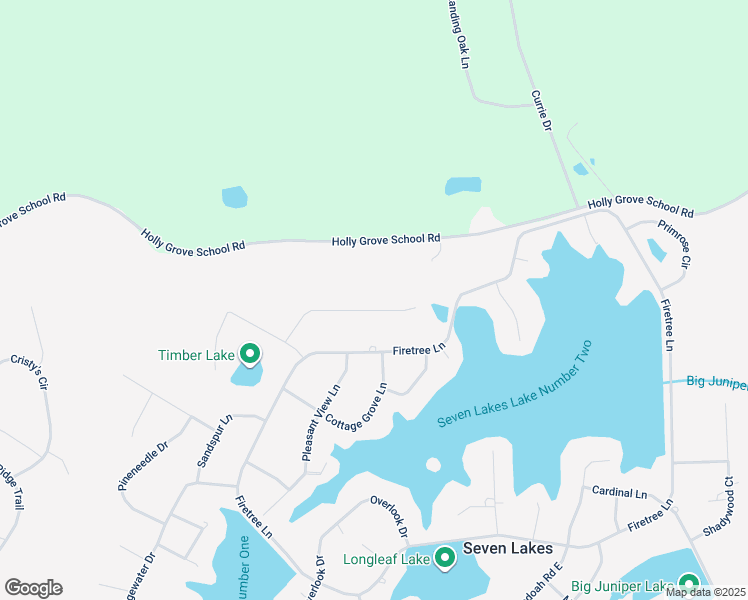map of restaurants, bars, coffee shops, grocery stores, and more near 121 Pinecone Court in Seven Lakes