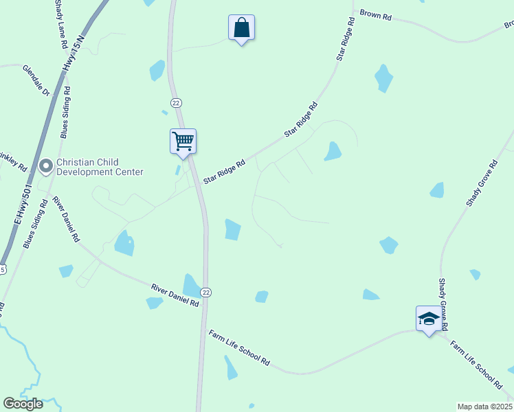map of restaurants, bars, coffee shops, grocery stores, and more near 140 Enfield Drive in Carthage