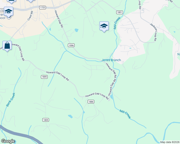 map of restaurants, bars, coffee shops, grocery stores, and more near 188 Solomon's Cove Road in Flat Rock
