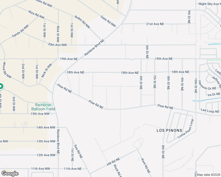 map of restaurants, bars, coffee shops, grocery stores, and more near 1726 4th Street Northeast in Rio Rancho
