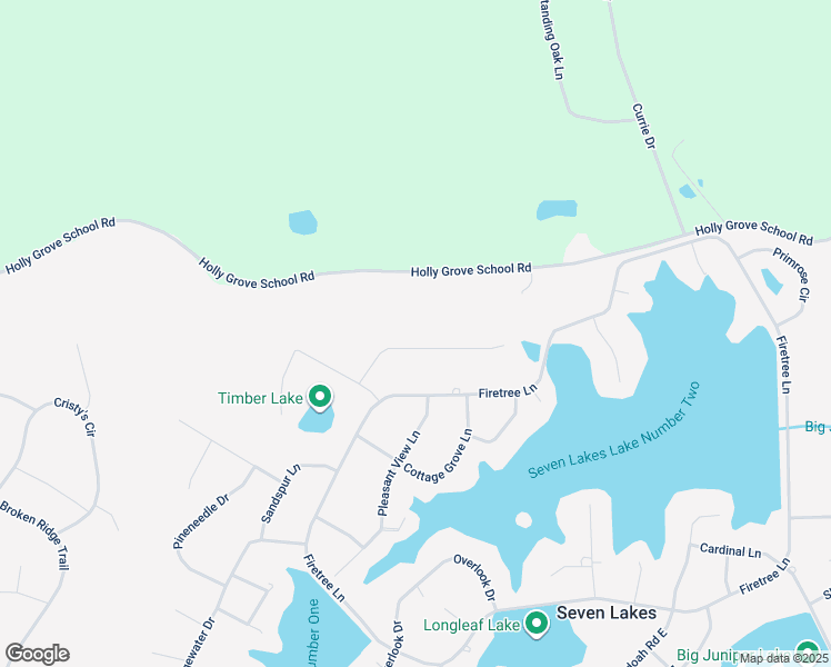 map of restaurants, bars, coffee shops, grocery stores, and more near 113 Pinecone Court in Seven Lakes