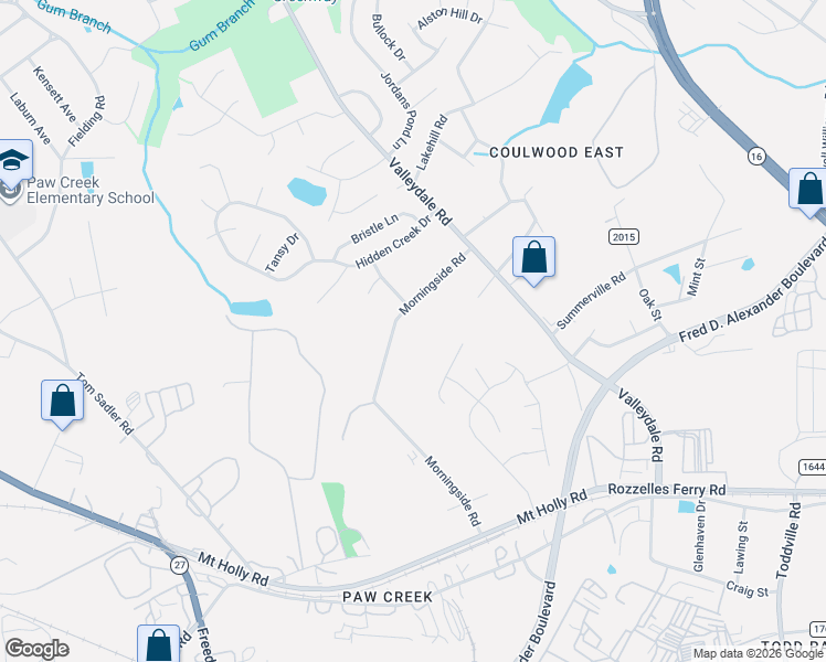 map of restaurants, bars, coffee shops, grocery stores, and more near in Charlotte