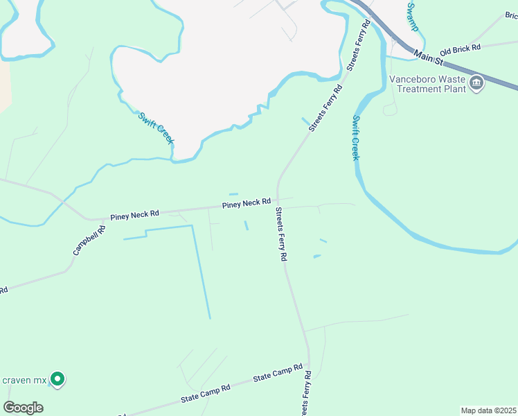map of restaurants, bars, coffee shops, grocery stores, and more near 1970 Piney Neck Road in Vanceboro