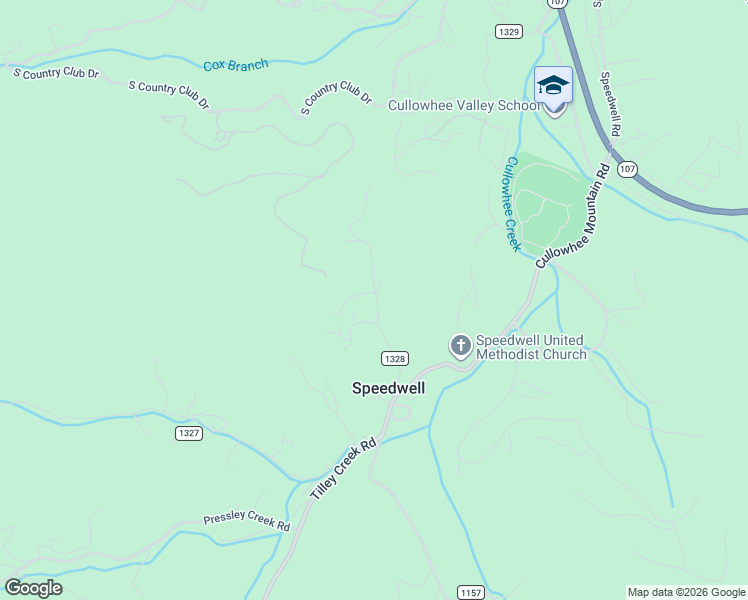 map of restaurants, bars, coffee shops, grocery stores, and more near 235 Speedwell Baptist Church Road in Cullowhee