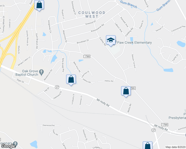 map of restaurants, bars, coffee shops, grocery stores, and more near 914 Rucker Cliff Drive in Charlotte