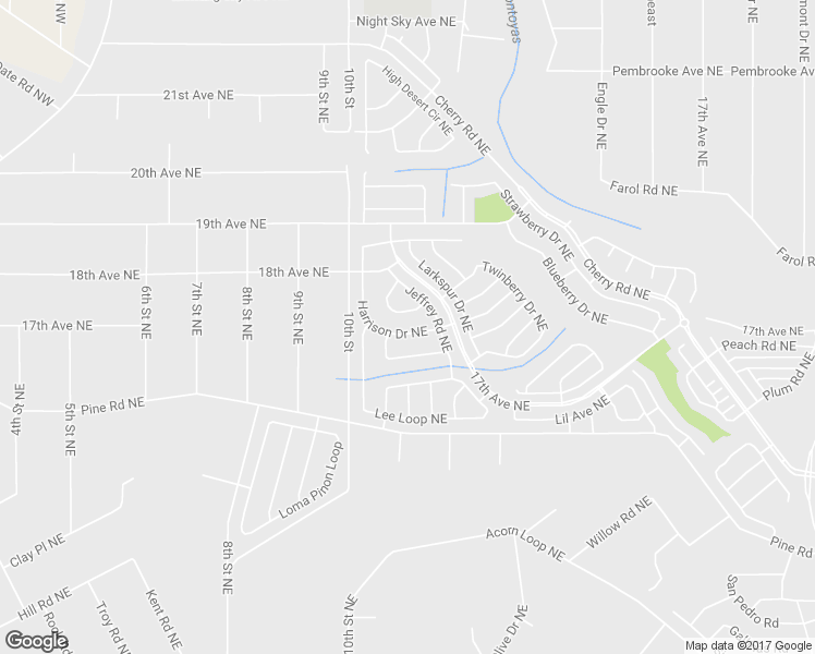 map of restaurants, bars, coffee shops, grocery stores, and more near 1081 Harrison Drive Northeast in Rio Rancho