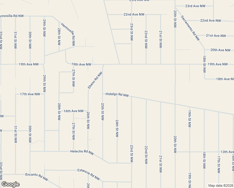 map of restaurants, bars, coffee shops, grocery stores, and more near Hidalgo Road Northwest in Rio Rancho