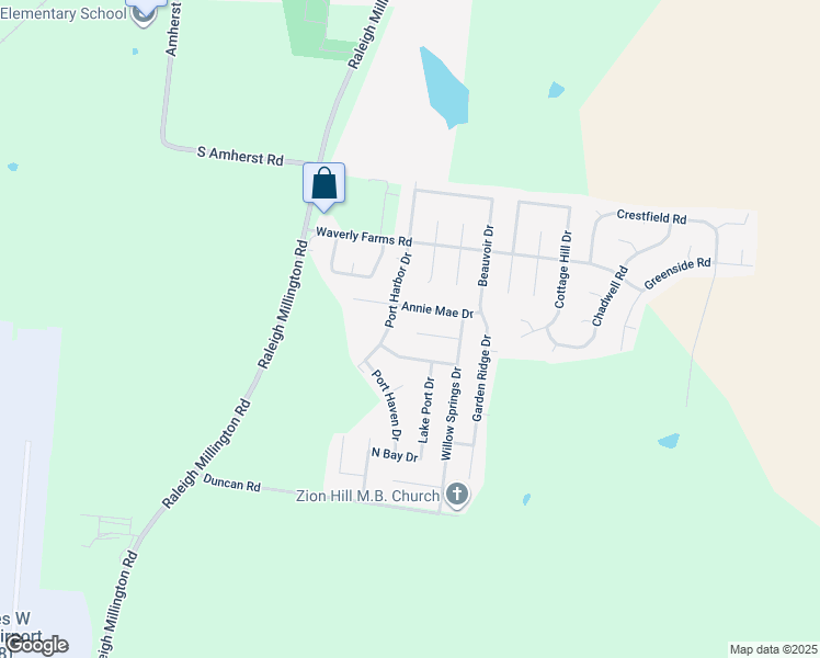 map of restaurants, bars, coffee shops, grocery stores, and more near 4418 Willow Springs Cove in Millington