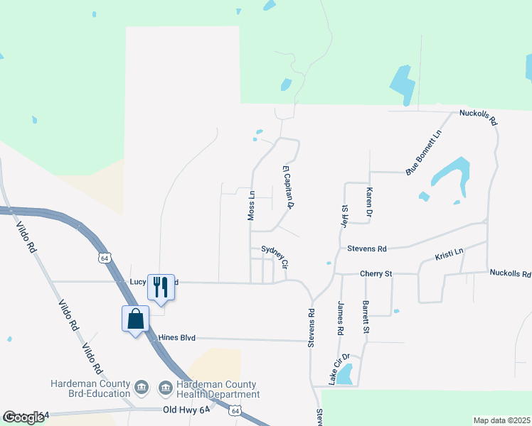 map of restaurants, bars, coffee shops, grocery stores, and more near 113 Sharon St in Bolivar