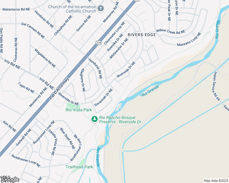 map of restaurants, bars, coffee shops, grocery stores, and more near 6762 Wolf Creek Court Northeast in Rio Rancho