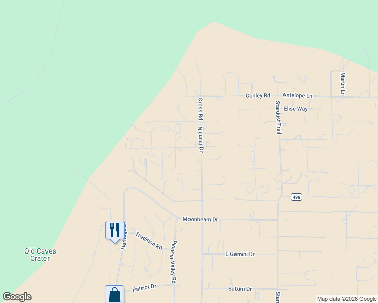 map of restaurants, bars, coffee shops, grocery stores, and more near 7520 Larson Lane in Flagstaff