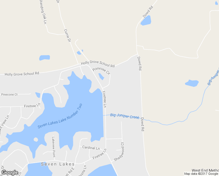 map of restaurants, bars, coffee shops, grocery stores, and more near 125 Primrose Circle in Seven Lakes