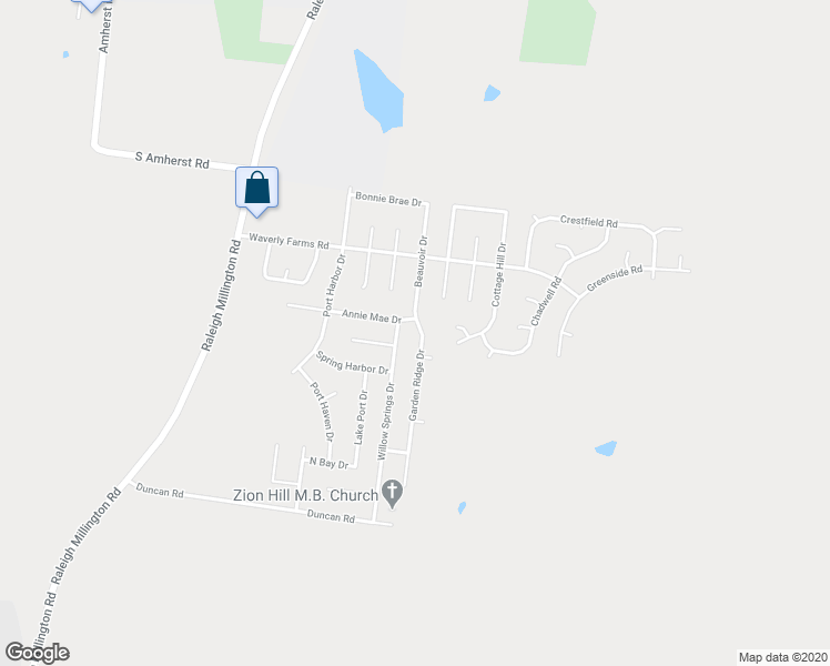 map of restaurants, bars, coffee shops, grocery stores, and more near 5919 Garden Ridge Drive in Millington